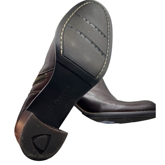 Y2K‎ Liz Claiborne Brown Chunky 90s Leather Boots Size 8 - Picture 6 of 7